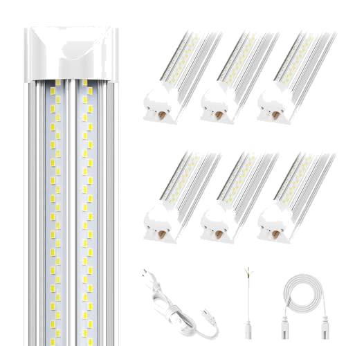 Industrial-grade Ultra-Bright 100W 8FT Led Shop Lights 15000LM 6Pack