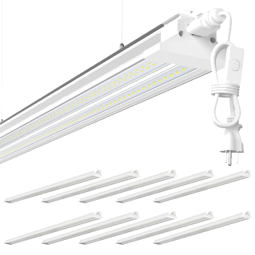 Super Bright 120W 5000K 20000LM Led Shop Lights 8FT Hanging&Surface Mount